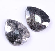 6.31 Ct Pear Cut Diamond Pair Black Colored Diamond Pair Use For Jewerly Salt And Pepper Diamond 