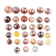 7.64 Ct Rose Cut Natural Diamonds, Mixed Color Rustic Round Loose Diamond Lot for Custom Handmade Jewelry