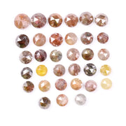 7.64 Ct Rose Cut Natural Diamonds, Mixed Color Rustic Round Loose Diamond Lot for Custom Handmade Jewelry