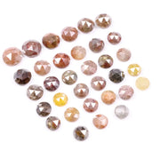 7.64 Ct Rose Cut Natural Diamonds, Mixed Color Rustic Round Loose Diamond Lot for Custom Handmade Jewelry