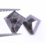 0.78 Ct Black Colored Diamond Pair Kite Colored Diamond Pair Use For Jewerly Earrings Pair Salt And Pepper Diamond Pair 