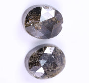 4.23 Carat Natural Oval Shape Loose Diamond Pair Black Colored Diamond Pair Use For Jewerly Earrings Pair 