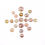 6.57 Ct Natural Round Cut Rose Cut Diamond Mixed Color Rustic Antique Diamond for Custom Rings 