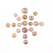 6.57 Ct Natural Round Cut Rose Cut Diamond Mixed Color Rustic Antique Diamond for Custom Rings 
