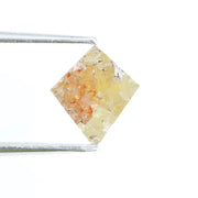 0.90 Ct yellow and orange kite cut natural diamond with radiant dual tone color and elegant geometric shape for luxury jewelry
