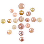 6.57 Ct Natural Round Cut Rose Cut Diamond Mixed Color Rustic Antique Diamond for Custom Rings 