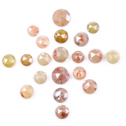 6.57 Ct Natural Round Cut Rose Cut Diamond Mixed Color Rustic Antique Diamond for Custom Rings 