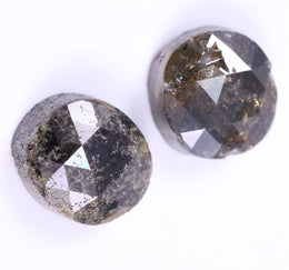 4.23 Ct Balck Colored Diamond Pair Round Cut Diamond Pair Salt And Pepper Diamond Use For Jewerly 