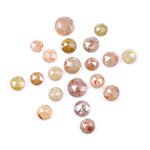 6.57 Ct Natural Round Cut Rose Cut Diamond Mixed Color Rustic Antique Diamond for Custom Rings 