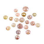 6.57 Ct Natural Round Cut Rose Cut Diamond Mixed Color Rustic Antique Diamond for Custom Rings 
