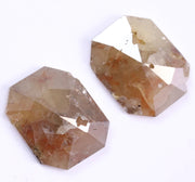 3.32 Ct Radiant Cut Diamond Pair Use For Jewerly Earrrings Unique Diamond Brown Colored Diamond Salt And Pepper Diamond 