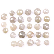 5.61 Ct Rose Cut Natural Diamonds, Round Light Grey Rustic Loose Diamond Parcel for Custom Handmade.