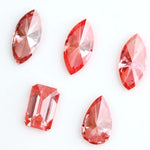 Fancy intense pink and red lab grown diamond pear marquise emerald cut loose CVD diamond for custom jewelry