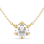 1.89 Ct Brilliance Round Moissanite Solitaire Necklace