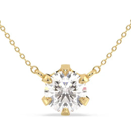 1.89 Ct Brilliance Round Moissanite Solitaire Necklace
