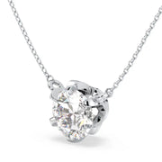 1.89 Ct Brilliance Round Moissanite Solitaire Necklace