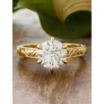 Antique gold wedding rings with romantic vintage inspired detailing
