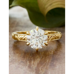 Antique gold wedding rings with romantic vintage inspired detailing