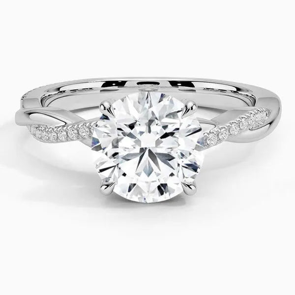 Classic Moissanite Twisted Ring