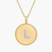 0.84 Ct Gold compass necklace pendant with engraved compass design.