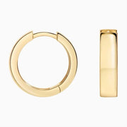 Mini Perfect Flat Hoop Earrings in 14K Yellow Gold Plated