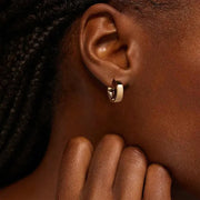 Mini Perfect Flat Hoop Earrings in 14K Yellow Gold Plated