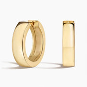 Mini Perfect Flat Hoop Earrings in 14K Yellow Gold Plated