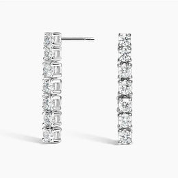 1.69 Ct Round Cut Rose Gold Diamond For Long Earrings. 