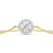 Swarovski tennis bracelet with shimmering white crystals in silver tone.