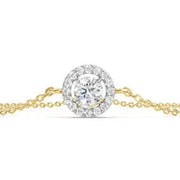 Swarovski tennis bracelet with shimmering white crystals in silver tone.