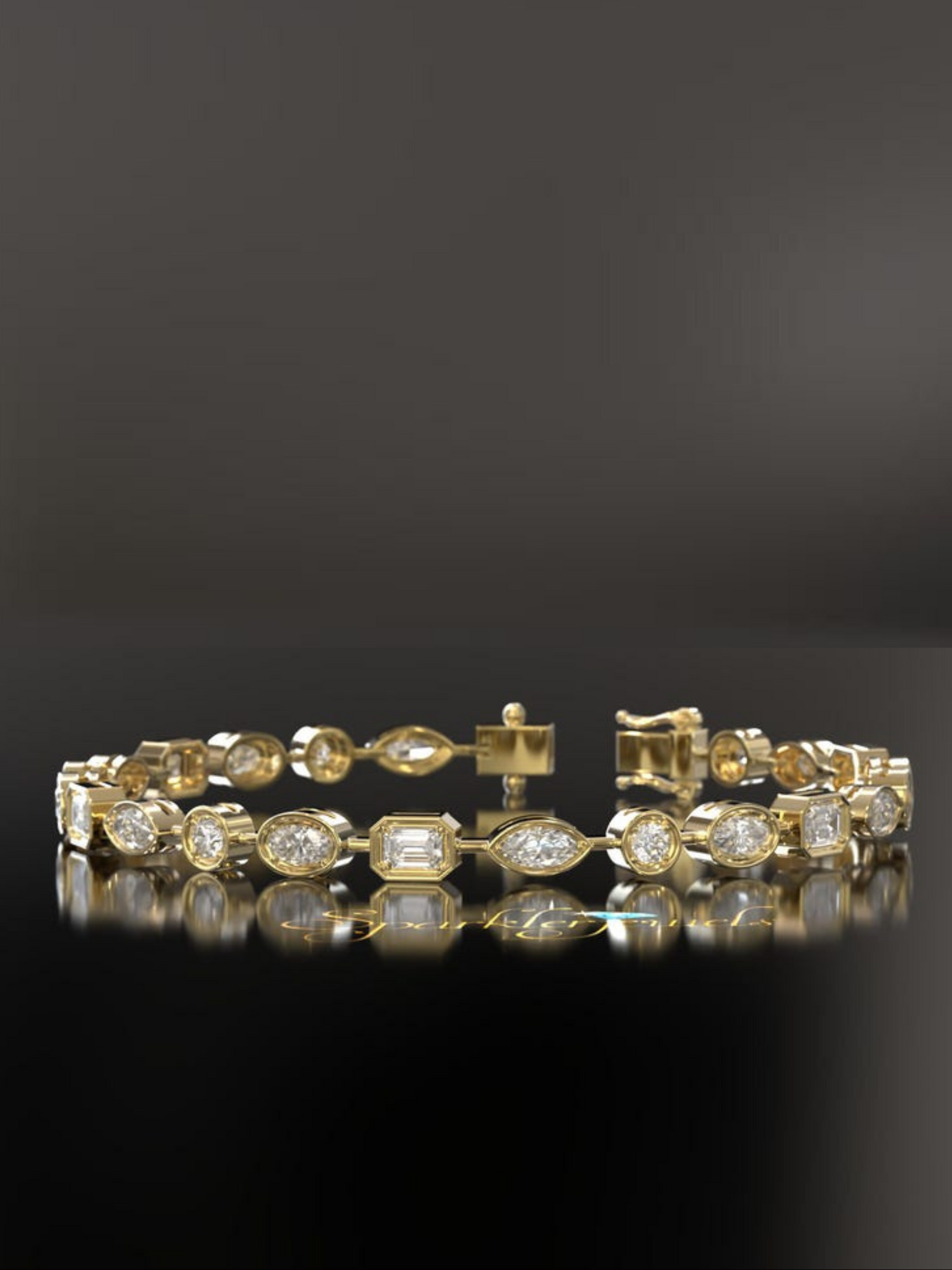 Mix Shape Moissanite Tennis Bracelet