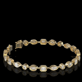 Mix Shape Moissanite Tennis Bracelet
