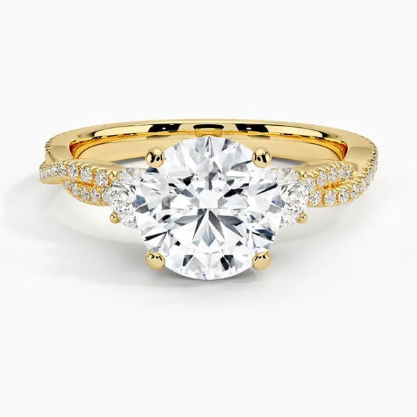 Elegant Moissanite Twisted Ring