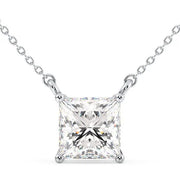 2.08 Ct Real diamond necklace with natural diamonds in gold setting.