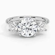 4 Ct Vintage engagement ring in custom gold design Round Cut Diamond Ring 