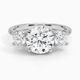 Elegant Moissanite Three Stone Ring