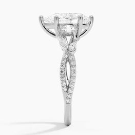 Modern Moissanite Twisted Ring
