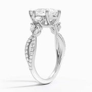 Vintage sapphire engagement ring in custom gold design - Marquise Diamond Ring 