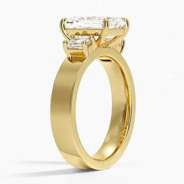 Elegant Moissanite Three Stone Ring