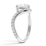  4.00 Ct Gold Diamond Ring Rectangle engagement ring with real diamond