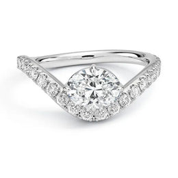  4.00 Ct Gold Diamond Ring Rectangle engagement ring with real diamond