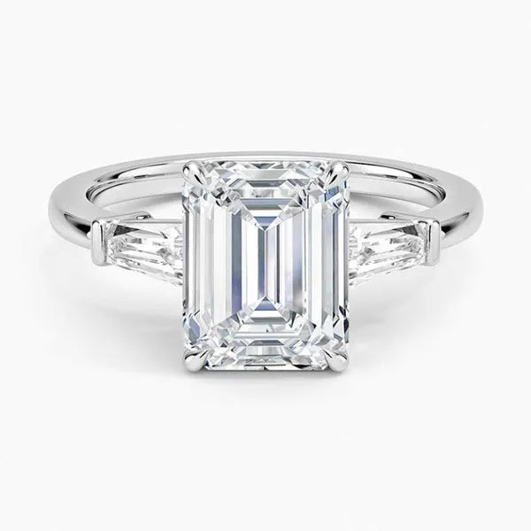 Elegant Moissanite Three-Stone Ring