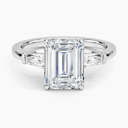 Elegant Moissanite Three-Stone Ring