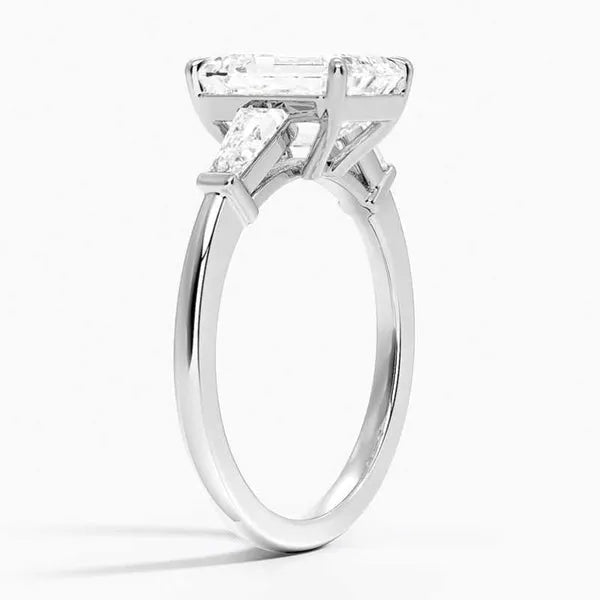Elegant Moissanite Three-Stone Ring