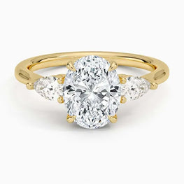 Delicate Moissanite Three-Stone Ring
