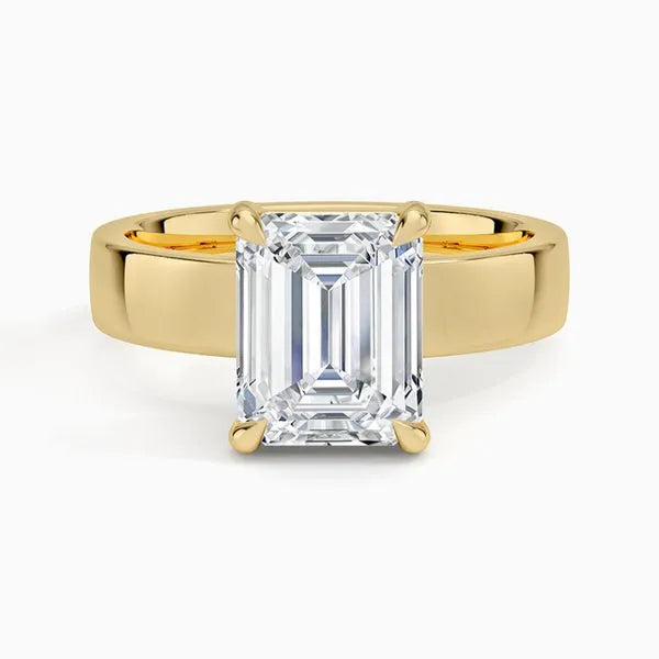Delicate Moissanite Solitaire Engagement Ring