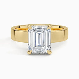 Delicate Moissanite Solitaire Engagement Ring