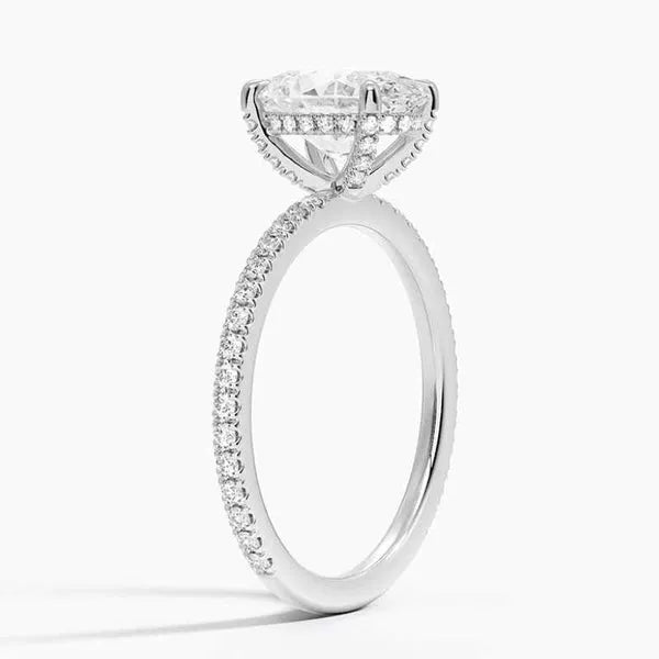 Delicate Moissanite Solitaire Engagement Ring