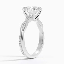 Delicate Moissanite Twisted Engagement Ring