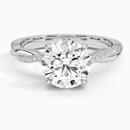 Delicate Moissanite Twisted Engagement Ring
